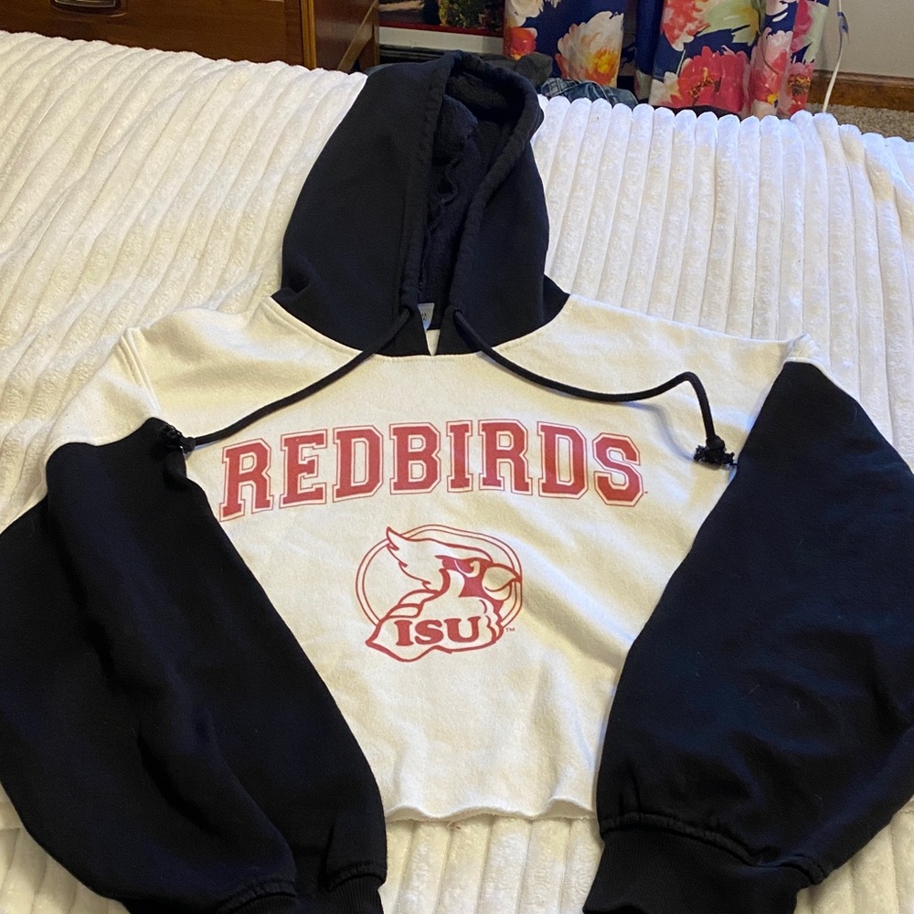 Redbirds ISU Women's Black and White Crop Top